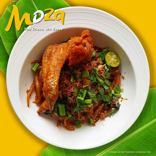 Fried Mee Tai Bak with Fried Chicken Wing