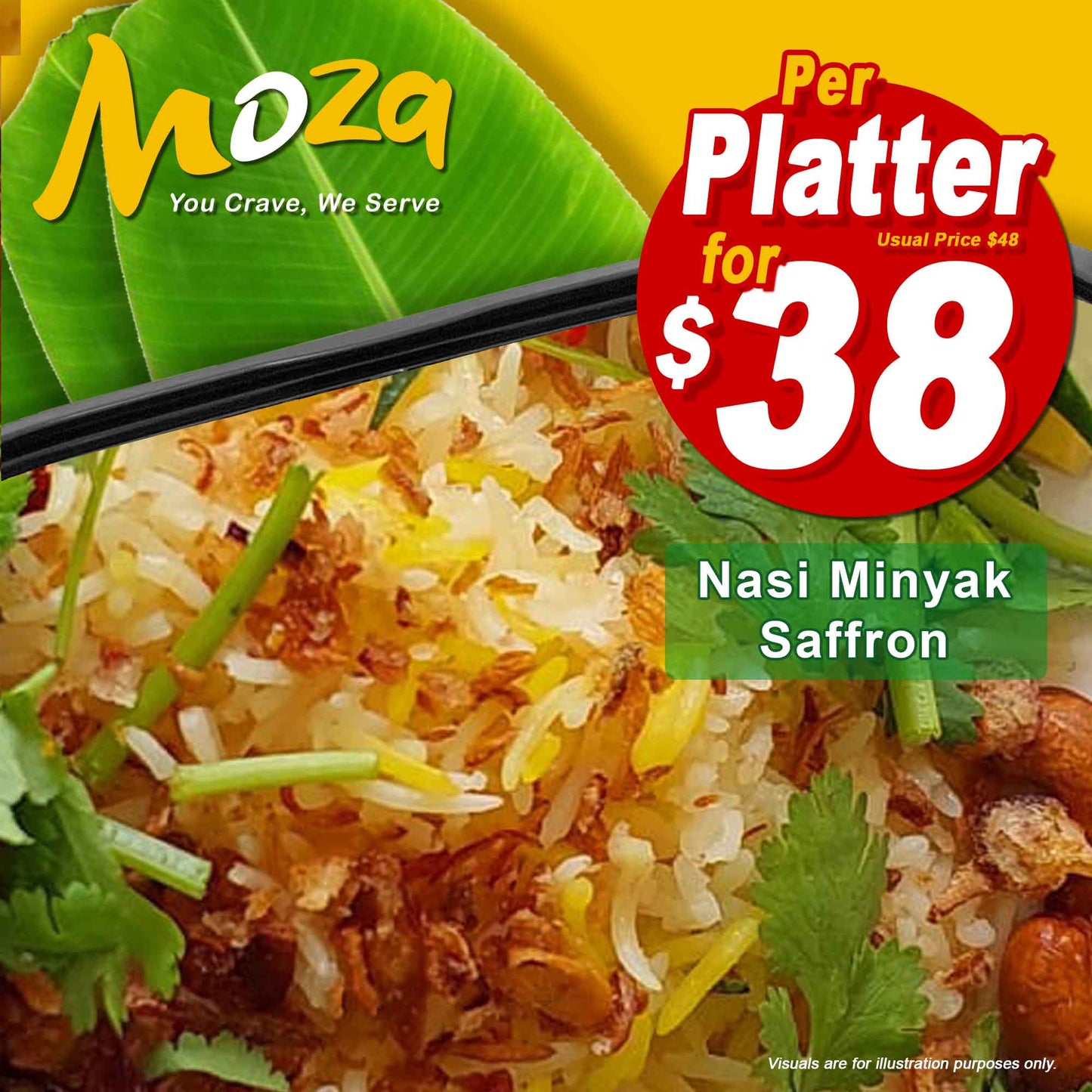 Nasi Minyak Saffron (Platter)